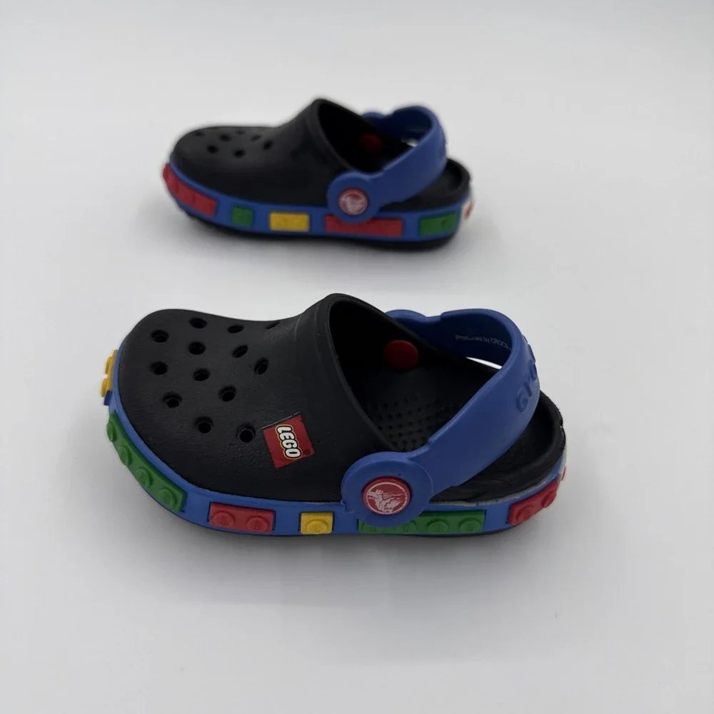 Crocs Toddler Size 4 5 C Black Lego Clogs